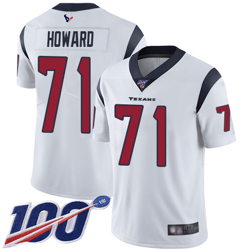 Houston Texans Limited White Men Tytus Howard Road Jersey NFL Football 71 100th Season Vapor Untouchable